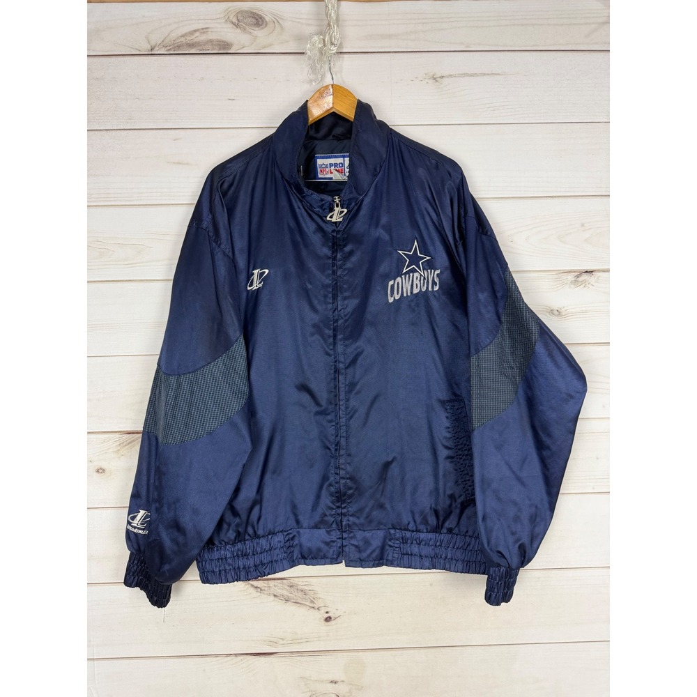 Vintage Logo Athletic NFL Pro Line Dallas Cowboys Jacket Navy Blue XL